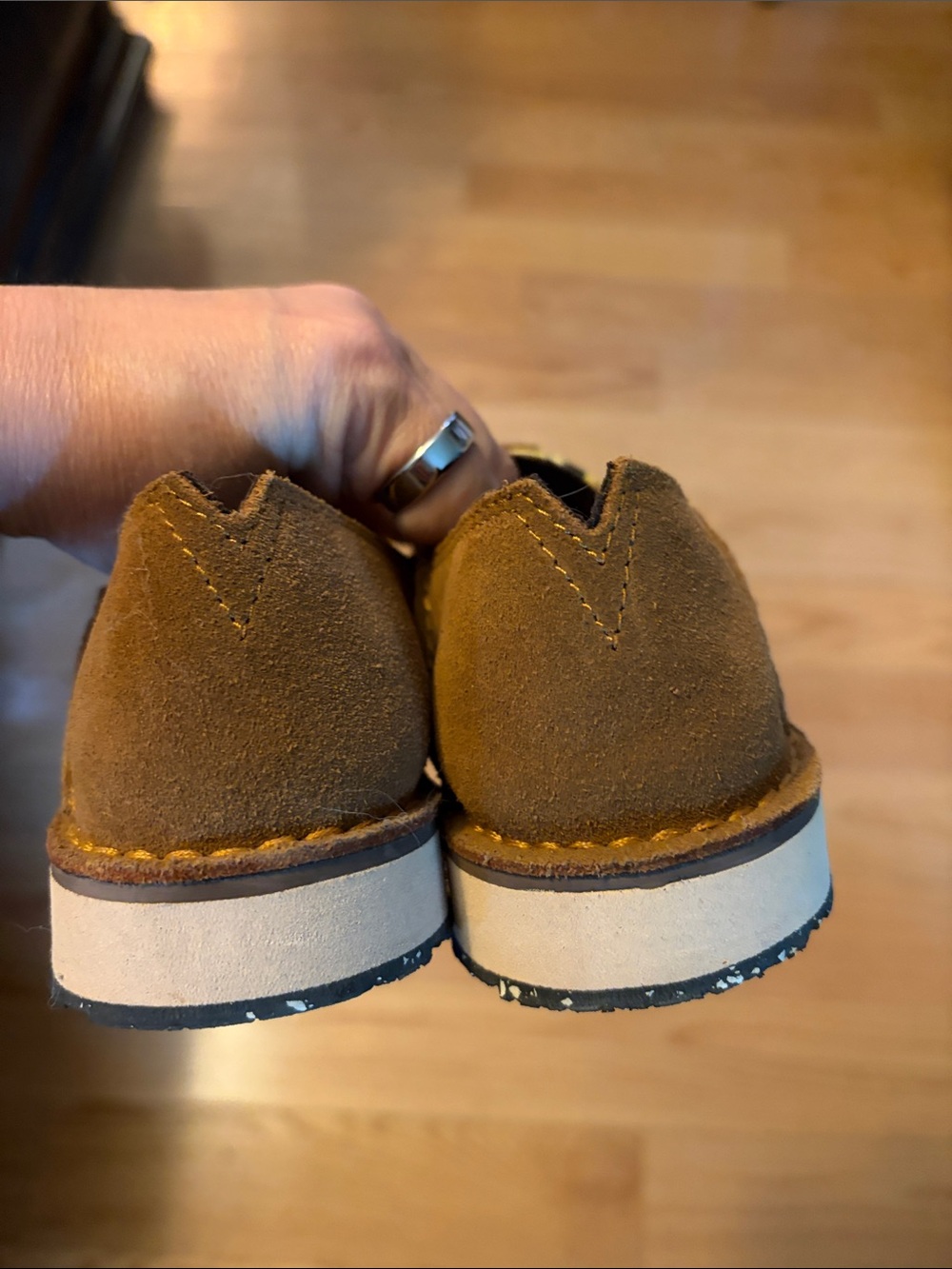 Ariat Brown Moccasins with Yellow Sunflower Print - Picture 5 of 6